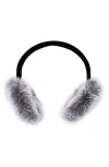 Surell Faux Fur & Velvet Earmuffs In Gray Frost