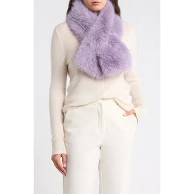 Surell Faux Fur Eyelash Scarf In Purple