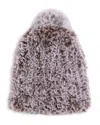 Surell Faux Fur Stretch Knit Beanie