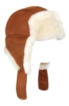 Surell Faux Shearling Trooper Hat In Brown