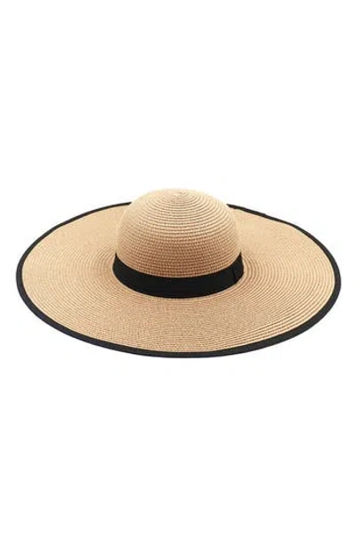 Surell Floppy Straw Sun Hat In Neutral