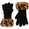 Surell Kids' Faux-fur Cuff Gloves In Black