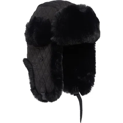 Surell Quilted Faux Fur Trooper Hat In White