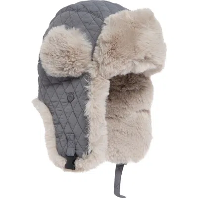 Surell Quilted Faux Fur Trooper Hat In White