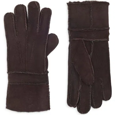 Surell Shearling Gloves In Brown