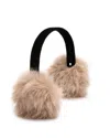 Surell Velvet & Faux Fur Earmuffs In Brown