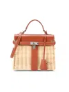 Surell Women's Padlock Two Way Satchel In Natural