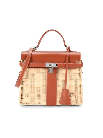 Surell Women's Padlock Two Way Satchel In Natural