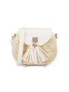 Surell Women's Rattan Colorblock Tassel Crossbody Bag In White