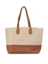 Surell Women's Straw Shopper Tote Bag In Brown