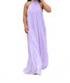 Surelymine A Little Extra Wide Leg Halter Jumpsuit In Lavender In Purple