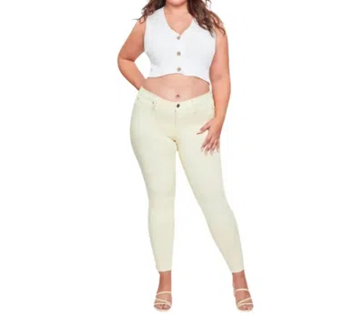 Surelymine Hyperstretch Skinny Jeans In Banana Cream In Multi