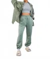 Surelymine Long Sleeves Corduroy Button Down Cardigan In Green In Green