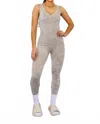 Surelymine Mineral Wash Jumpsuit In Beige In Gray