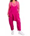 Surelymine Slouchy Pocket Jumpsuit In Fuchsia In Pink