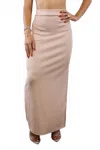 Surelymine That Maxi Slit Skirt In Nude In Pink