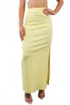 Surelymine That Maxi Slit Skirt In Yellow In Yellow