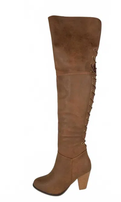 Surelymine Women's Convertible Lace-up Knee-high And Thigh-high Boots In Brown