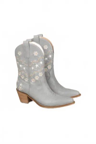 Surelymine Women's Stardust Western Boots In Smoke Gray