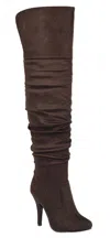 Surelymine Women's Unmatchable Pointy Slouchy Knee And Thigh High Boots In Brown In Brown