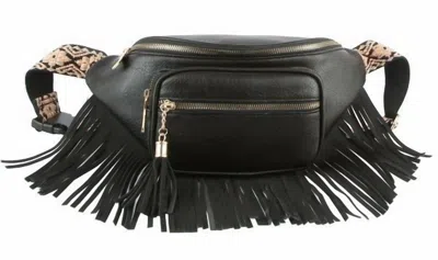 Surf City Imports Wild Bill Fringe Bum Bag In Black