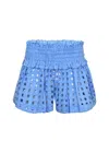Surf Gypsy Box Eyelet Blue Mini Skort In Blue