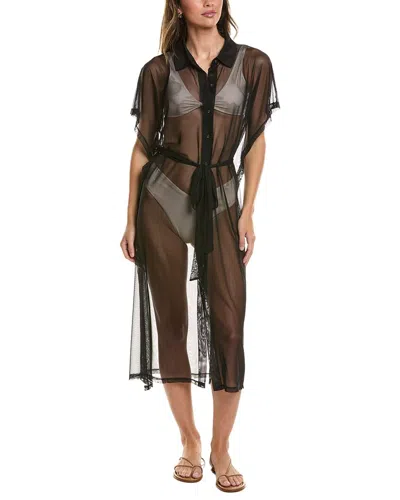 Surf Gypsy Cover-up Midi Dress In Black