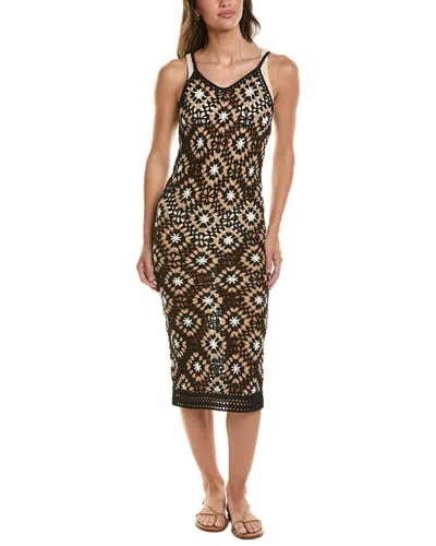 Surf Gypsy Cover-up Midi Dress In Black
