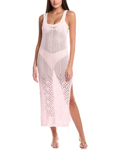Surf Gypsy Crochet Maxi Dress In Pink