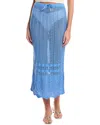 Surf Gypsy Crochet Maxi Skirt In Blue
