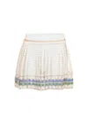 Surf Gypsy Crochet With Stripe Trim Skirt In Multi