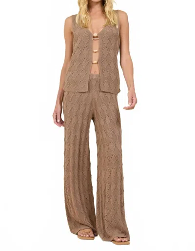 Surf Gypsy Diamond Knit Set In Cocoa In Brown