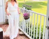 Surf Gypsy Gauze Embroidered Jumpsuit In White & Natural In Multi