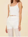 Surf Gypsy Knit Cropped Tank In White In White