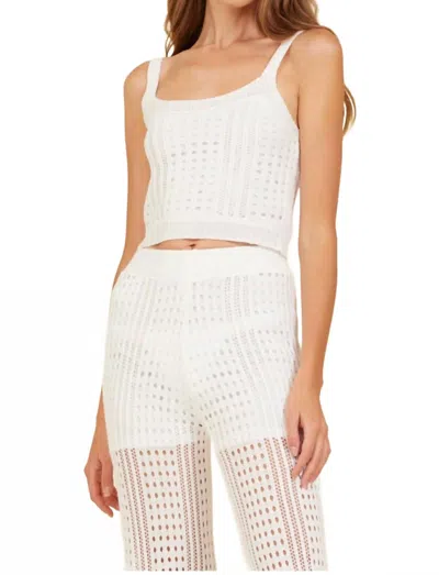Surf Gypsy Knit Cropped Tank In White