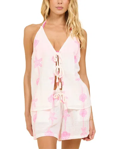 Surf Gypsy Printed Halter Vest In White