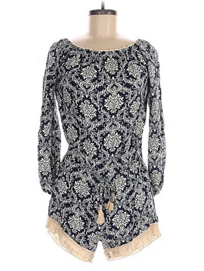 Pre-owned Surf Gypsy Romper In Blue