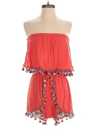 Pre-owned Surf Gypsy Romper In Orange