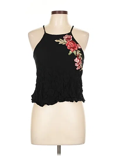 Pre-owned Surf Gypsy Sleeveless Blouse In Black