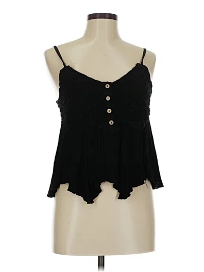 Pre-owned Surf Gypsy Sleeveless Blouse In Black
