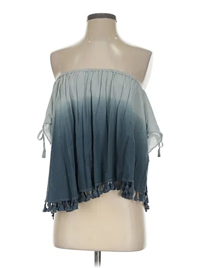 Pre-owned Surf Gypsy Sleeveless Blouse In Blue