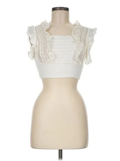 Pre-owned Surf Gypsy Sleeveless Blouse In Ivory
