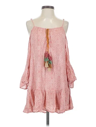 Pre-owned Surf Gypsy Sleeveless Top Pink Cold Shoulder Neckline Tops