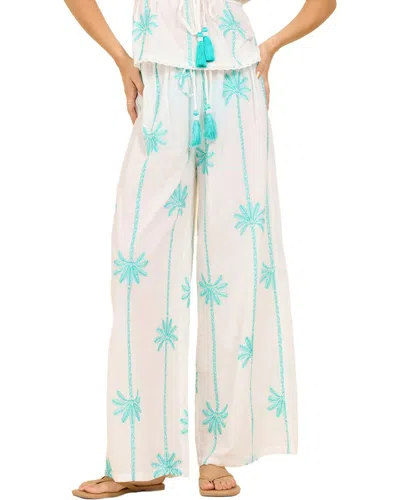Surf Gypsy Striped Palm Embroidered Pant In Multi