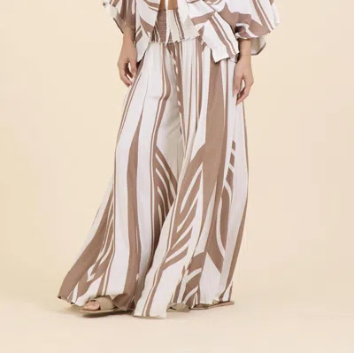 Surf Gypsy Stripes Wide Leg Pant In Neutral