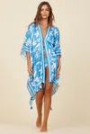 Surf Gypsy Summer Breeze Print Kimono In Blue