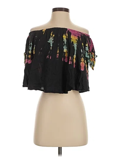 Pre-owned Surf Gypsy Tube Top Black Strapless Neckline Tops