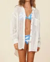 Surf Gypsy Vertical Stripe Crochet In White In White