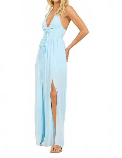 Surf Gypsy Women's Halter Dress In Blue Splash