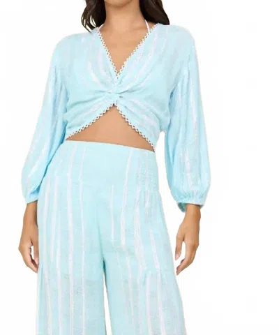 Surf Gypsy Women's Twist Front Top In Coastal Blue